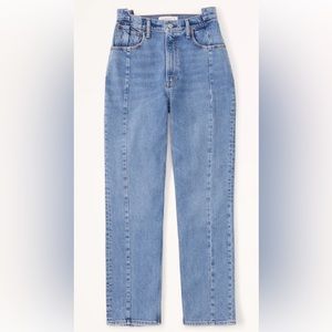 Abercrombie & Fitch Curve Love Ultra High Rise 90’s Straight Jeans
